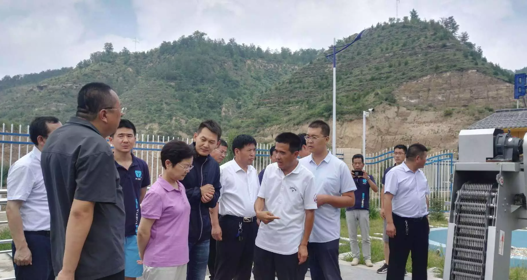 延安市委常委、副市长孙矿玲视察水环境公司安塞项目 延安市委常委、副市长孙矿玲视察水环境公司安塞项目